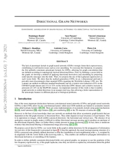 Directional Graph Networks