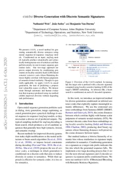 COD3S: Diverse Generation with Discrete Semantic Signatures