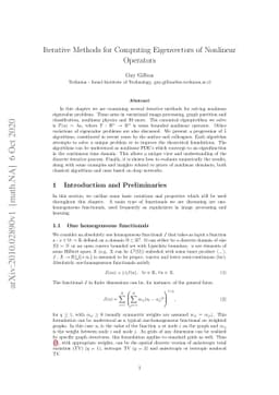 Iterative Methods for Computing Eigenvectors of Nonlinear Operators