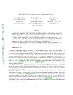 On Additive Approximate Submodularity