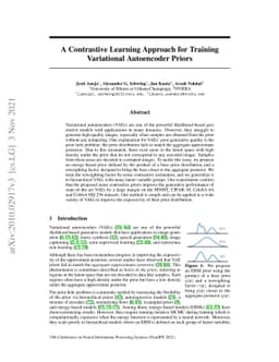 A Contrastive Learning Approach for Training Variational Autoencoder
  Priors