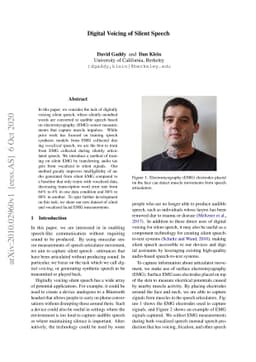 Digital Voicing of Silent Speech
