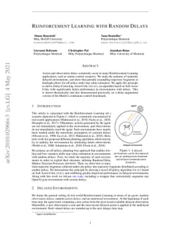 Reinforcement Learning with Random Delays