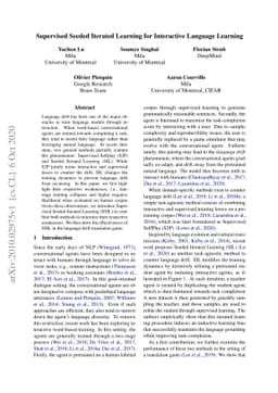 Supervised Seeded Iterated Learning for Interactive Language Learning