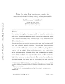Using Bayesian deep learning approaches for uncertainty-aware building
  energy surrogate models