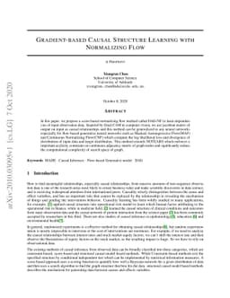 Gradient-based Causal Structure Learning with Normalizing Flow