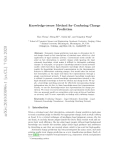 Knowledge-aware Method for Confusing Charge Prediction