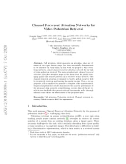 Channel Recurrent Attention Networks for Video Pedestrian Retrieval
