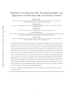 Model-Free Non-Stationary RL: Near-Optimal Regret and Applications in
  Multi-Agent RL and Inventory Control