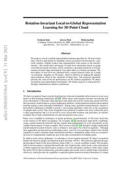 Rotation-Invariant Local-to-Global Representation Learning for 3D Point
  Cloud