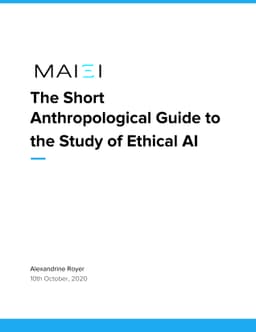The Short Anthropological Guide to the Study of Ethical AI