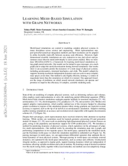 Learning Mesh-Based Simulation with Graph Networks