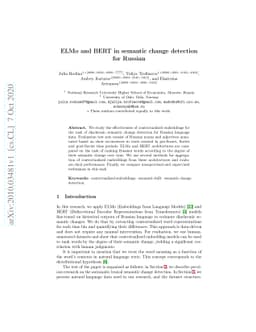 ELMo and BERT in semantic change detection for Russian