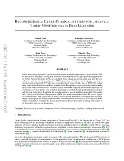 Reconfigurable Cyber-Physical System for Lifestyle Video-Monitoring via
  Deep Learning
