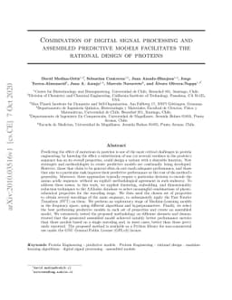 Combination of digital signal processing and assembled predictive models
  facilitates the rational design of proteins
