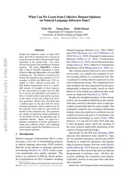 What Can We Learn from Collective Human Opinions on Natural Language
  Inference Data?