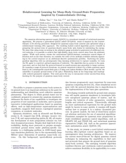 Reinforcement Learning for Many-Body Ground-State Preparation Inspired
  by Counterdiabatic Driving