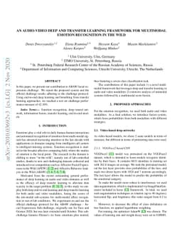 An Audio-Video Deep and Transfer Learning Framework for Multimodal
  Emotion Recognition in the wild