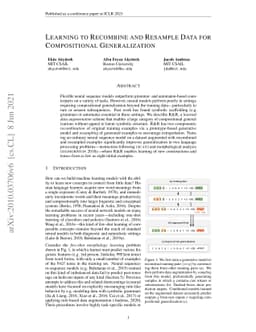 Learning to Recombine and Resample Data for Compositional Generalization