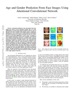Age and Gender Prediction From Face Images Using Attentional
  Convolutional Network