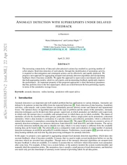 Anomaly detection with superexperts under delayed feedback