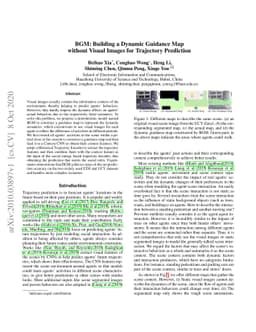 BGM: Building a Dynamic Guidance Map without Visual Images for
  Trajectory Prediction