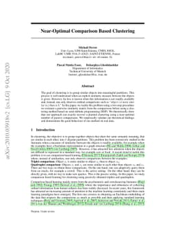 Near-Optimal Comparison Based Clustering