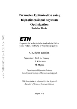 Parameter Optimization using high-dimensional Bayesian Optimization