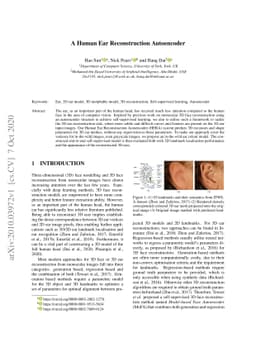A Human Ear Reconstruction Autoencoder