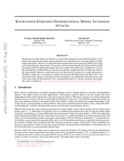 Knowledge-Enriched Distributional Model Inversion Attacks
