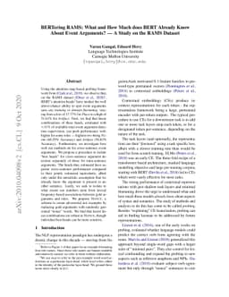 BERTering RAMS: What and How Much does BERT Already Know About Event
  Arguments? -- A Study on the RAMS Dataset