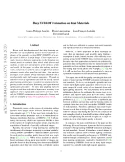 Deep SVBRDF Estimation on Real Materials