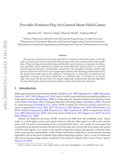 Provable Fictitious Play for General Mean-Field Games