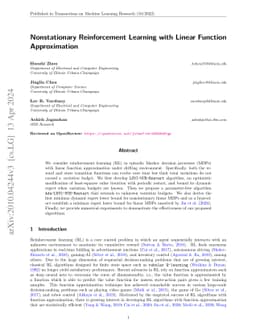 Nonstationary Reinforcement Learning with Linear Function Approximation