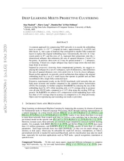 Deep Learning Meets Projective Clustering