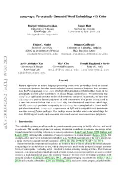 comp-syn: Perceptually Grounded Word Embeddings with Color