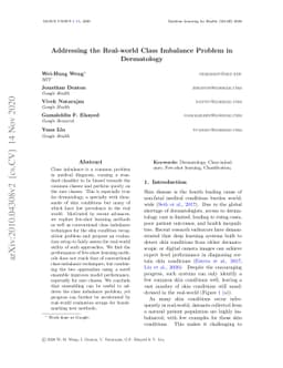 Addressing the Real-world Class Imbalance Problem in Dermatology