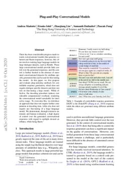 Plug-and-Play Conversational Models