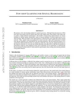 Few-shot Learning for Spatial Regression