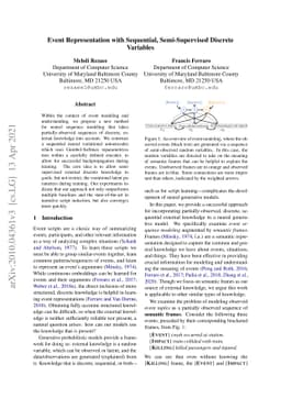 Event Representation with Sequential, Semi-Supervised Discrete Variables