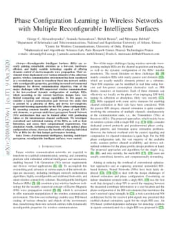 Phase Configuration Learning in Wireless Networks with Multiple
  Reconfigurable Intelligent Surfaces
