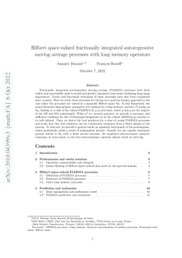 Hilbert valued fractionally integrated autoregressive moving average
  processes with long memory operators