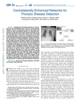 Contralaterally Enhanced Networks for Thoracic Disease Detection
