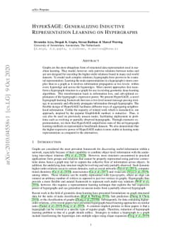 HyperSAGE: Generalizing Inductive Representation Learning on Hypergraphs