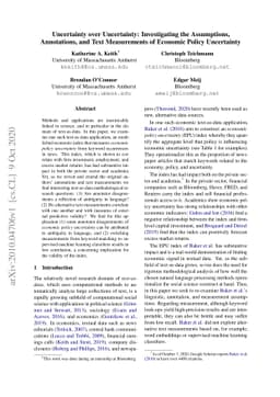 Uncertainty over Uncertainty: Investigating the Assumptions,
  Annotations, and Text Measurements of Economic Policy Uncertainty