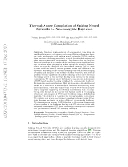 Thermal-Aware Compilation of Spiking Neural Networks to Neuromorphic
  Hardware