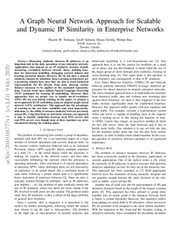 A Graph Neural Network Approach for Scalable and Dynamic IP Similarity
  in Enterprise Networks