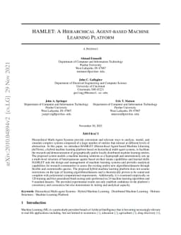 HAMLET: A Hierarchical Agent-based Machine Learning Platform