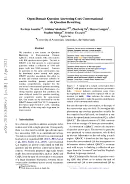 Open-Domain Question Answering Goes Conversational via Question
  Rewriting
