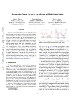 Regularizing Neural Networks via Adversarial Model Perturbation